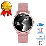 INN® Montre Dames Montre Intelligente Full Circle Full Touch Fréquence Cardiaque Podomètre Pression Artérielle Sommeil Surveillance