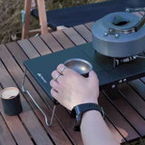 TD® Camping en plein air tente en alliage d'aluminium portable carte poêle table en plein air mini table pliante camping poêle table
