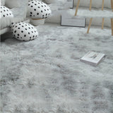 TD® Tapis de salon ou chambre, Peau de mouton synthétique polyester, Tapis Rond en Peluche (Gris Clair,80x80cm)