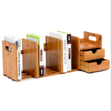 TD® Étagères Étagères en bambou avec tiroir Bureau Petite étagère Rangement de bureau Étagère de bureau Simple Étagère Étagère Étagè