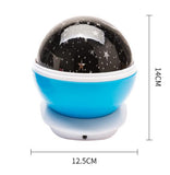 TD® Led Veilleuse Enfant Etoile Projection Colorée Rotation Lampe Projecteur Lumiere Plafond Cadeau Bébé Anniversaire Noël Bleu déco