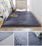 TD® Tapis nordique épais long tapis de laine mignonne couverture de chevet de chambre à coucher complète moderne 120 cm * 160 cm