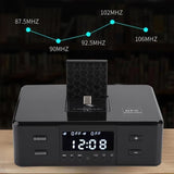 INN® Réveil 3 en 1 Recharge USB Lecture Radio FM stéréo Haut-parleur Bluetooth 110-240V (Noir EU)