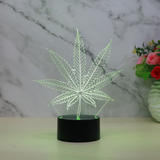 TD® LAMPE A POSER Mixte - Remote Veilleuse 3D 7 couleurs LED Vision Night Light Feuilles - noir Xiangsh™