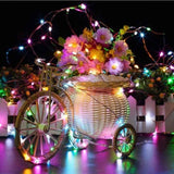 TD®  [2 pcs]Guirlande Lumineuse LED à Piles Etanche,10M 100 LEDs pour Jardin,Noël, Anniversaire, Mariage, Soirée.....