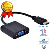 TD® Câble Adaptateur HDMI 1080P vers VGA Câble Adaptateur Convertisseur / Grande Compatibilité / Bonne qualité Projection multimédia