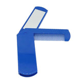 TD® Peigne Barbe Homme,Peigne à Barbe Pliable en Acier Inoxydable Portable Peigne pliable Multi - usage Couleur: bleu