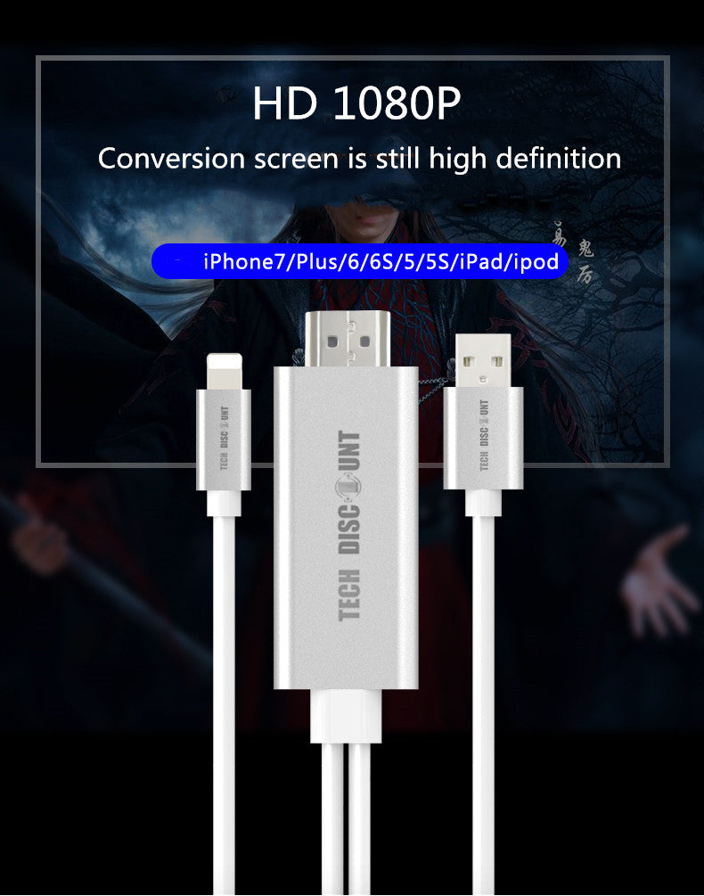 TD® Adaptateur de câble MHL Micro USB vers HDMI 1080P HD TV pour Tablette Android iphone usb prise anglaise lightning jack carte sim