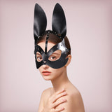 TD® Halloween decoration masque de lapin en cuir punk Prom Party Halloween Carnaval Animal Maquillage Costume Props