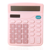 TD® Calculatrice couleur Calculatrice grand écran 12 chiffres à double alimentation Ordinateur à énergie solaire Fournitures de bure