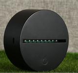 TD® Lampe Led Forme Casque Audio Luminaire Illusion 3d Décoloration à 7 Couleurs Tactile - Yonis Noir