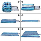 TD® 2x2m Format Tapis De Plage Imperméable Pliable Camping Pique-Nique Plage Couverture  Pliable En Sac Tampon étanche à l'humidité