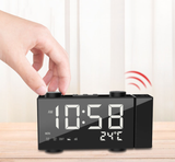 INN® Radio-réveil multifonction Horloge Thermomètre Fonction Réveil  Projection intelligente Modulation de fréquence FM Accueil Enfa