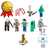 10pcs porte-clés thème Minecraft clé enfants jeux vidéos pendentif suspendus à la main Fermoirs Métal Crochet Porte-clés  Acc