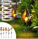 TD® Solaire Lampadaire extérieur - LED rétro fer solaire simuler flamme pelouse lampe pour jardin extérieur paysage décor lampe