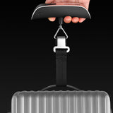 TD® Portable mini balance à bagages électronique portable 50kg ménage affichage LED de haute précision crochet simple multi-fonction