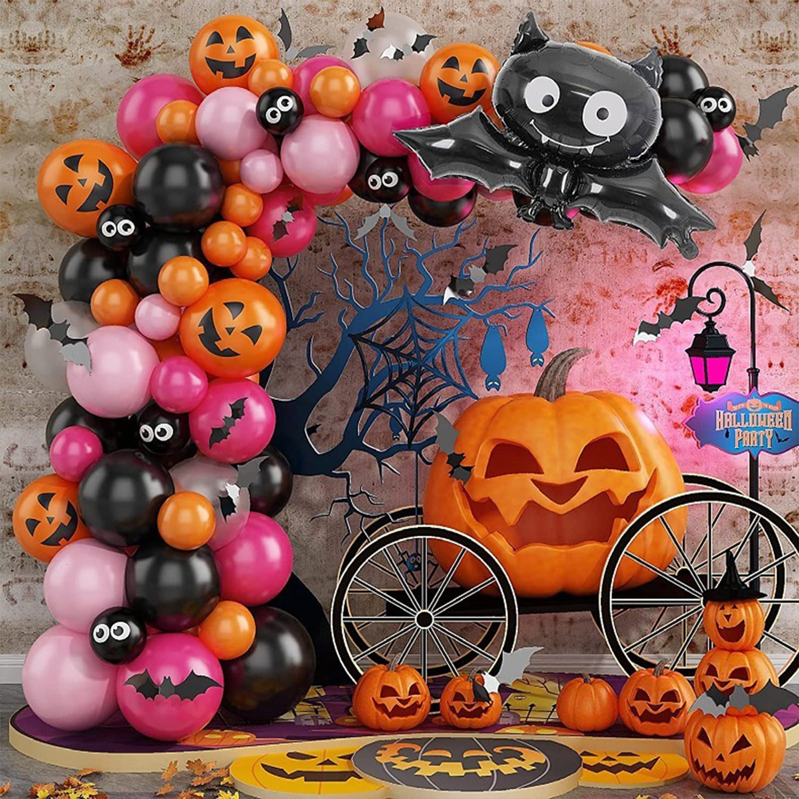 TD® Halloween decoration ensemble de ballons d'Halloween Ballons en latex Ballons de décoration de fête du festival fantôme