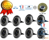 TD® 8pcs-4LED solaire encastrable pour balisage-Blanc 4000°k