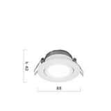 TD® KIT NEW TRIA LED carré blanc 25W 3000K 30° alim & clips ressorts incl Blanc