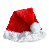 TD® Chapeau de Noël épais en peluche décorations de Noël pour adultes long chapeau en peluche rouge et blanc en peluche