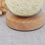 TD® Chambre chevet décoration créative rechargeable LED veilleuse ficelle en bois boule de rotin boule de chanvre petite lampe de ta