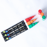 Ensemble de stylos marqueurs acryliques 18 couleurs stylo marqueur à base d'eau couleur à tête unique stylo aquarelle graffit