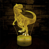 TD® Cadeau créatif lampe acrylique 3d dinosaure lampe stéréo led base lumière ambiante colorée enfants pat lampe de table