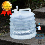 Seau pliant camping en plein air seau PE sac à eau pliable portable sac à eau en plastique avec couvercle 10L