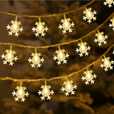 TD® Guirlande Lumineuse LED de Noël Fleur de neige Blanc Chaud Éclairage Lumières Décoratives pour Fête Noël Nouvel an 3M 20LEDs
