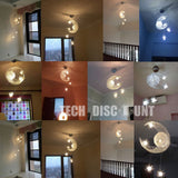 TD® Lampe moderne LED bureau chambre salon lecture lune lustre restaurant spot de lumières puissante à accrocher intérieur extérieur