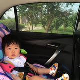 TD® Pare-soleil Voiture Fenêtre arrière/ Anti UV Enfants Noir Pratique Lavage Facile Protection  de fenêtre de voiture SUV