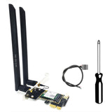 TD® Intel AX210 Desktop Gigabit PCIE 5G Antenne de carte réseau sans fil WIFI6 Connexion Bluetooth 5.2 Partage de point d'accès