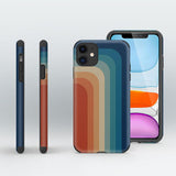 TD® Étui pour téléphone portable Apple iPhone12promax arc-en-ciel rétro européen et américain