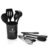 1 Set - 11pcs ustensiles de cuisine en silicone portable outils de cuisson pratiques de fournitures de pour  BROSSE ALIMENTAI