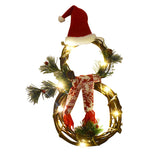 INN® Décorations de Noël Couronnes de Noël Décorations de Noël Anneaux de canne avec des lumières Pendentif de décoration d'intérieu