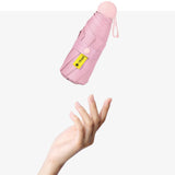 TD® Parapluie 8 os Capsule crème solaire pare-soleil noir plastique parapluie pluie et pluie double usage Protection UV Portable