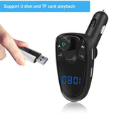 TD® Transmetteur FM de Voiture/ Bluetooth Transmetteur FM lecteurs MP3 FM Modulateur mains libres double chargeur USB