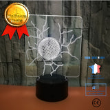 TD® Atmosphère de lumière de nuit colorée LED Tennis 3D
