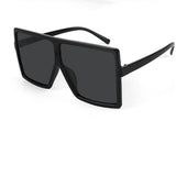 TD® Lunettes de soleil carrées à grande monture Tendance européenne et américaine Lunettes de soleil universelles pour hommes et fem