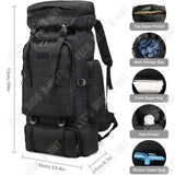 TD® Sac à dos de style militaire 60L extérieure militaire tactique Camping Randonnée Trekking Sac à dos Randonnée Camping