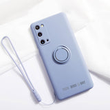 TD® Samsung Galaxy S20Ultra Phone Case Anti-collision Silicone Protective Cover Soft Cover Purple Fresh Design