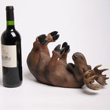 TD® Créatif nordique rétro résine Simulation cerf casier à vin articles ménagers décoration intérieur armoire à vin artisanat