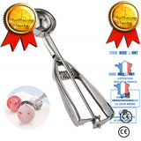TD® Cuillère à glace inox tefal pro en acier creuser gâchette fruits crème de pastèque purée de pommes de terre à bille scoop gâteau
