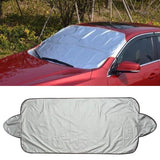 TD® Pare-Soleil Protecteur   Pare-Brise Avant et Pare-brise Arrière  de Voiture Compatible Argent Réversible Multi-usage Waterproof