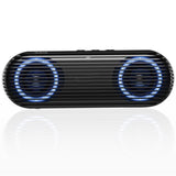TD® Portable Mini sans fil Haut-parleur Port USB Carte TF lecteur Haut-parleur Bluetooth-Stéréo à deux haut-parleurs  : noir
