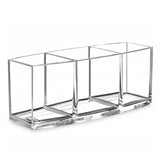 TD® Boîte de rangement de bureau Porte-stylo Conteneur de rangement transparent Boîte de finition pour crayon à sourcils acrylique T