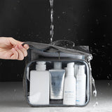 TD® Sac de lavage de voyage d'affaires sac cosmétique portable pliable sac de rangement multifonctionnel pour hommes et femmes gris
