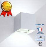 TD® LED éclairage extérieur, IP65 réglable étanche cube LED applique murale, haut et bas LED de jardin applique noir bl - White