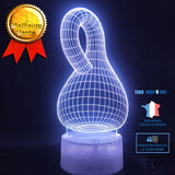 TD® Maison Nœud Abstrait Art Gourde Touch Nouveauté Cadeau 7 Couleur Changeante Led Veilleuses 3D Led Lampe De Table De BureTA965527
