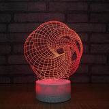 TD® Lampe optique poser décoratif tactile 7 couleurs illusion optique modèle illusion - faible consommation câble USB ou 3 piles AAA